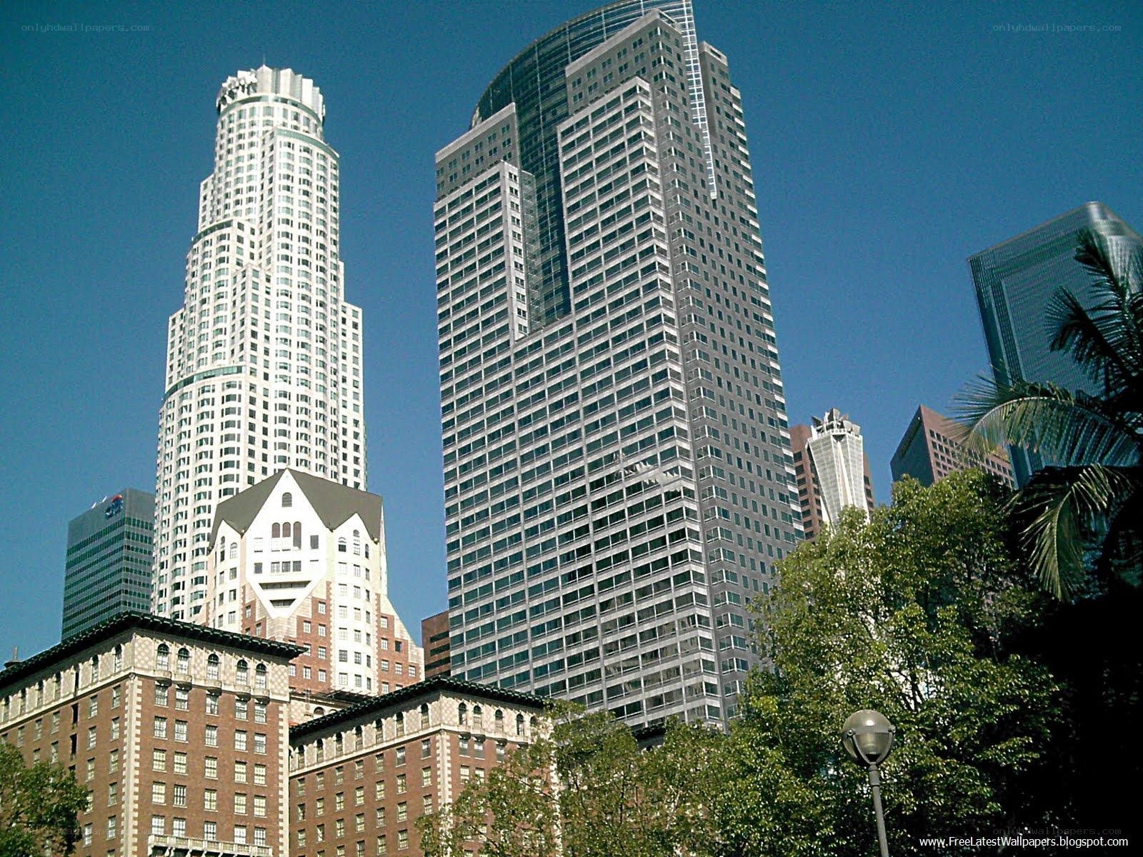 skyscrapers in a city