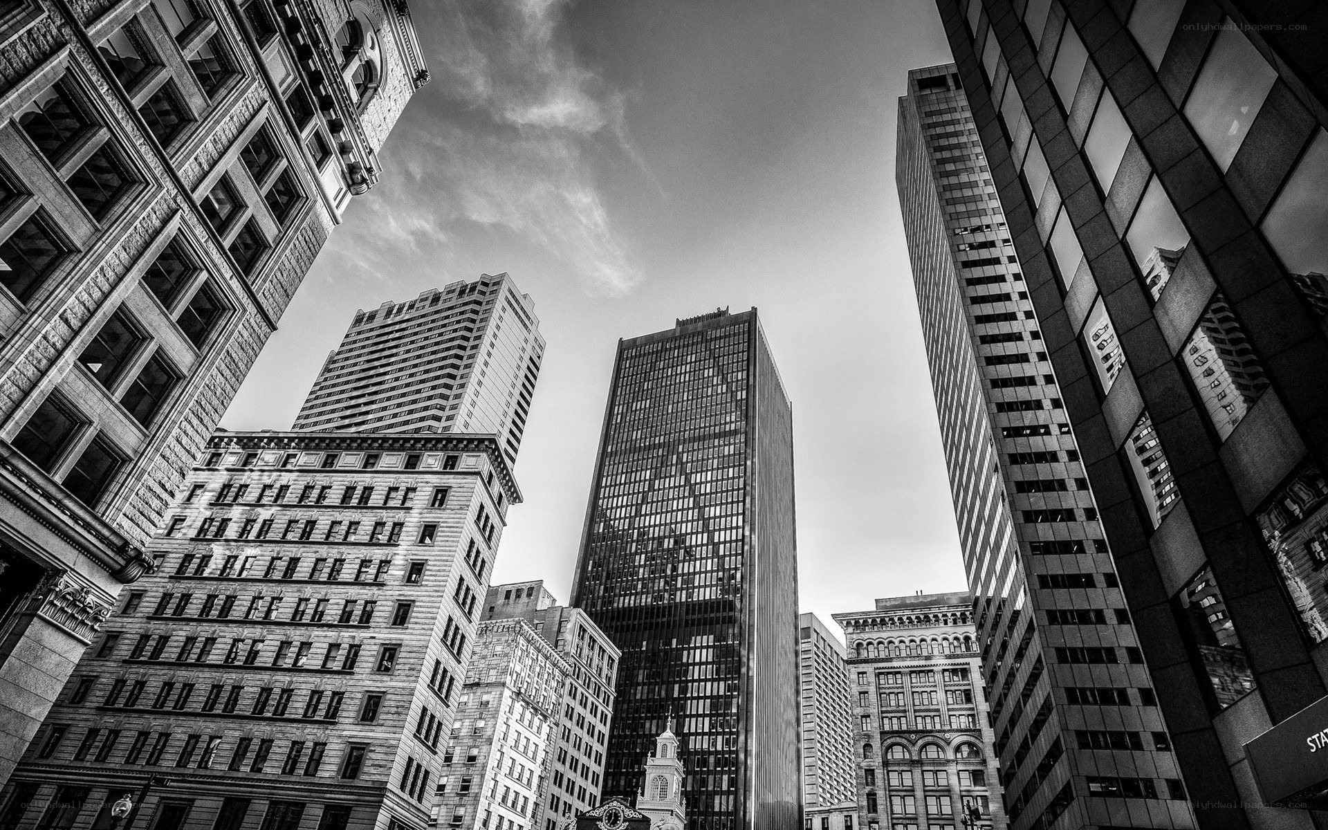 skyscrapers in a city