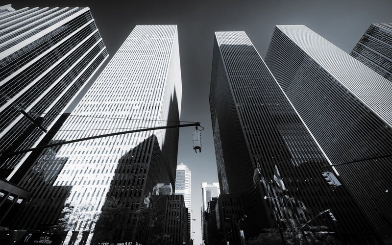 skyscrapers in a city