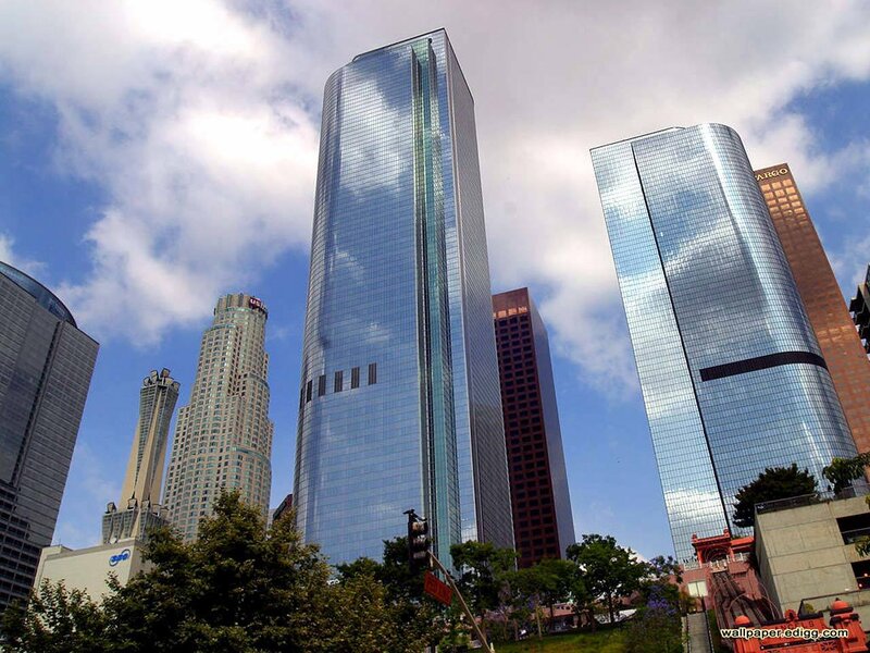 skyscrapers in a city