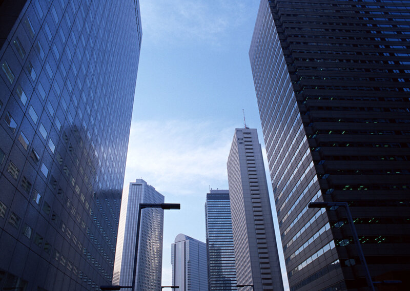 Skyscrapers in a city