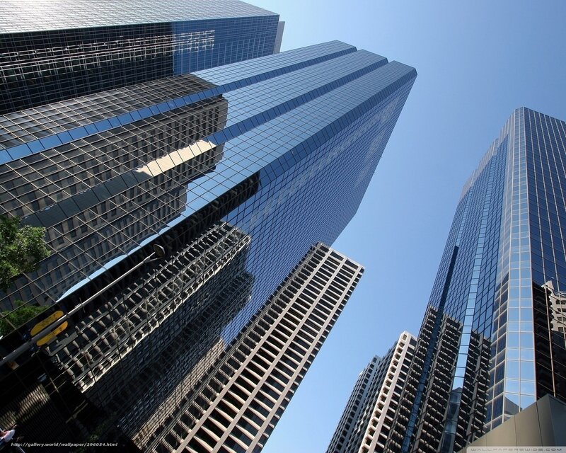 skyscrapers in a city