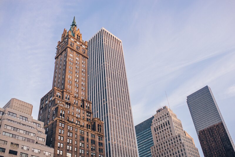 Skyscrapers in a city