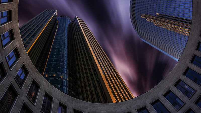 Skyscrapers in Circular Courtyard
