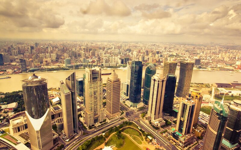Skyscrapers in City — Brown