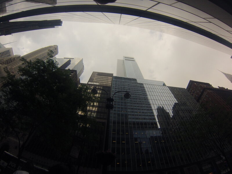 Skyscrapers in City — Gray, Overcast, Photograph