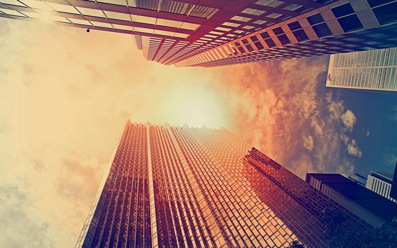 Skyscrapers in City — Orange