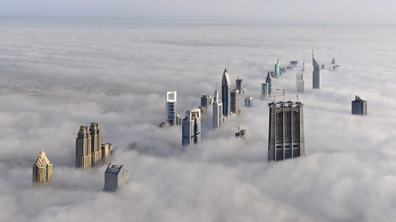 Skyscrapers in Clouds