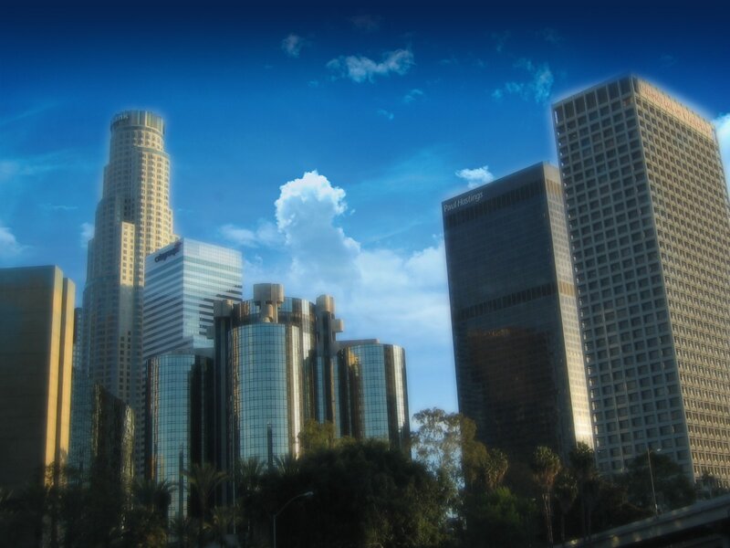 Skyscrapers in Downtown — Blue