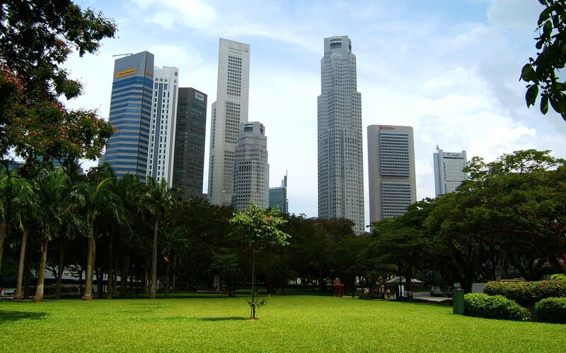 Skyscrapers in Park