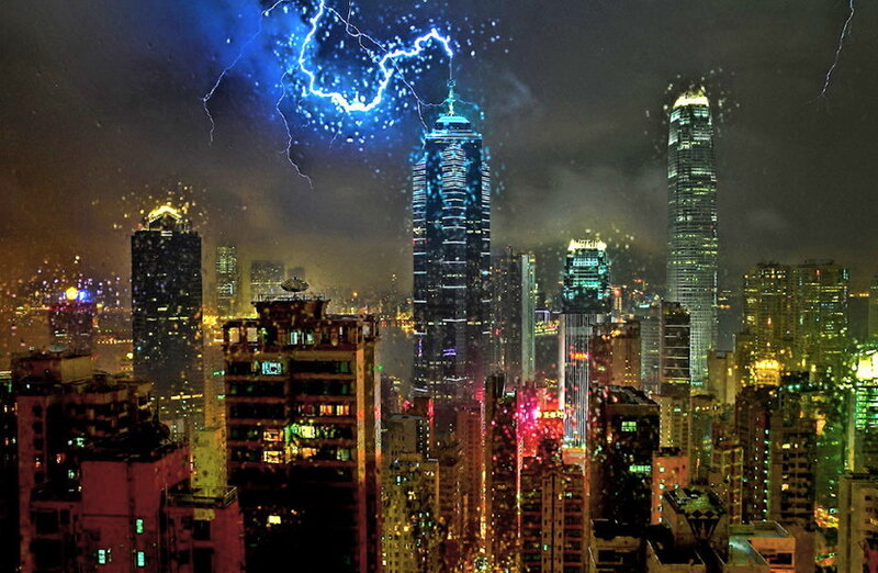 Skyscrapers in Storm