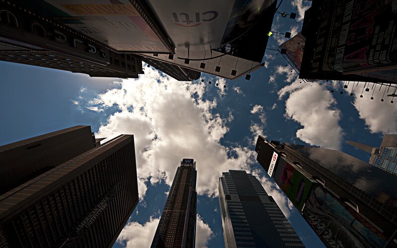 skyscrapers in times square