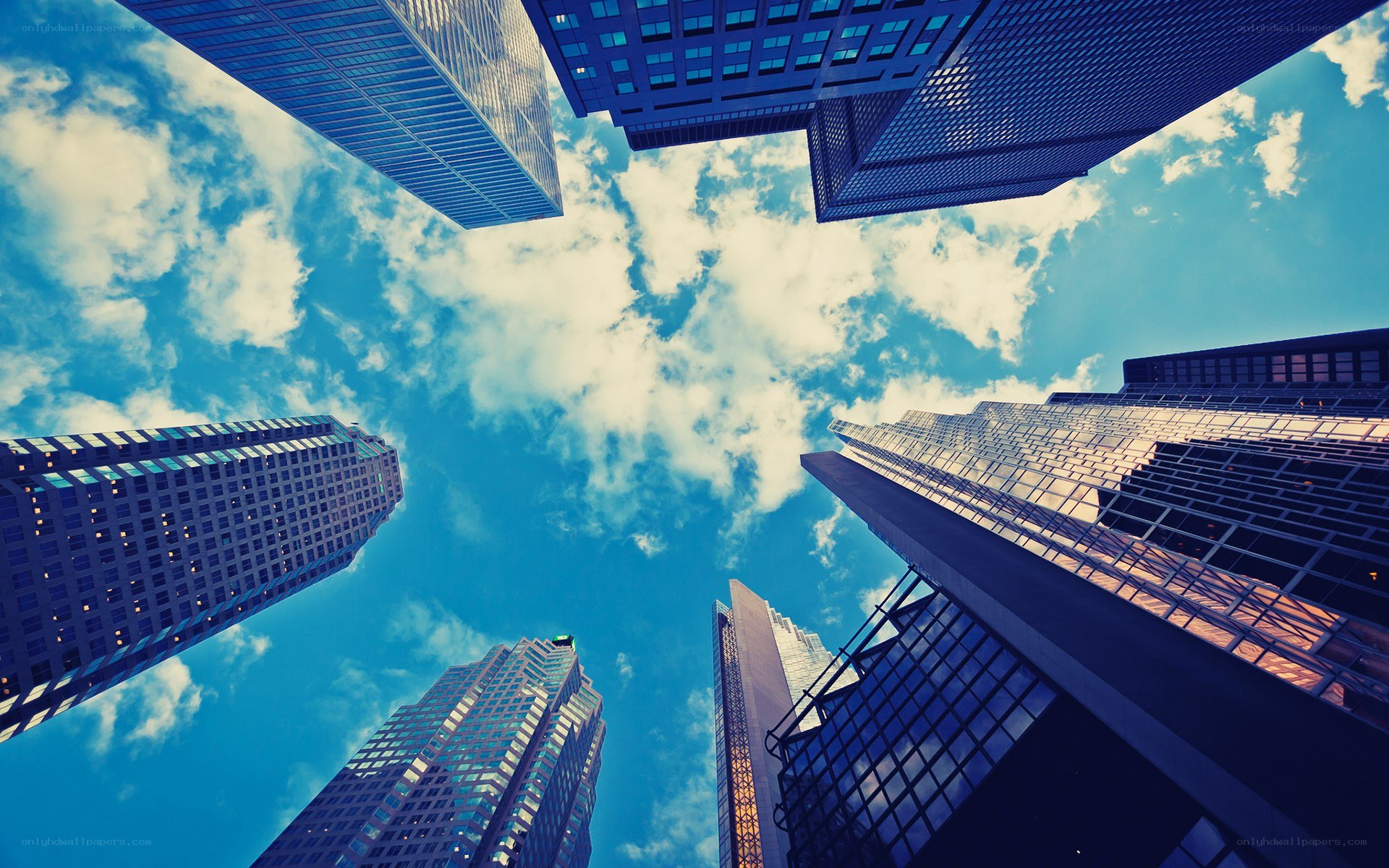 skyscrapers reaching the sky
