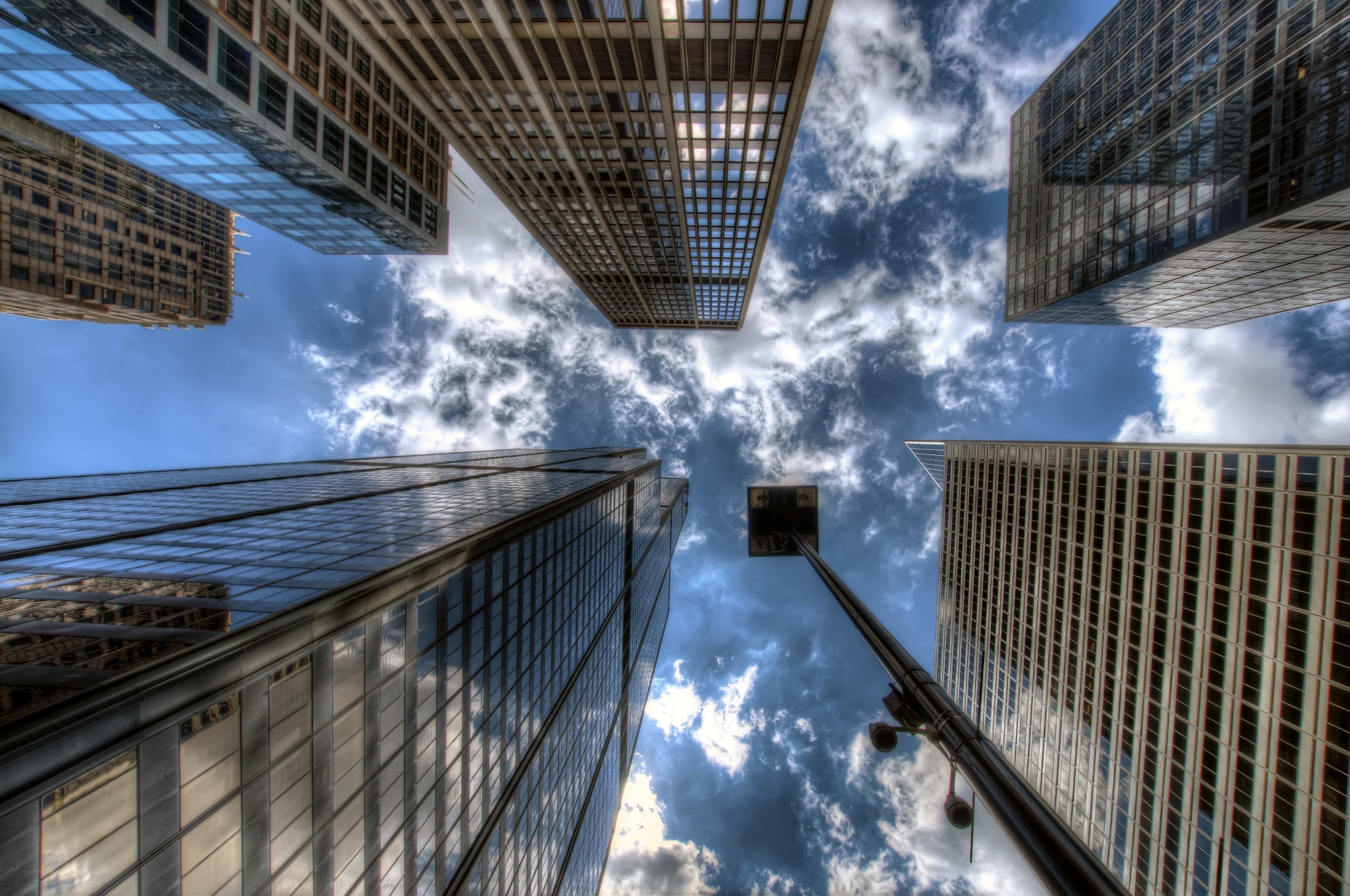 skyscrapers reaching the sky