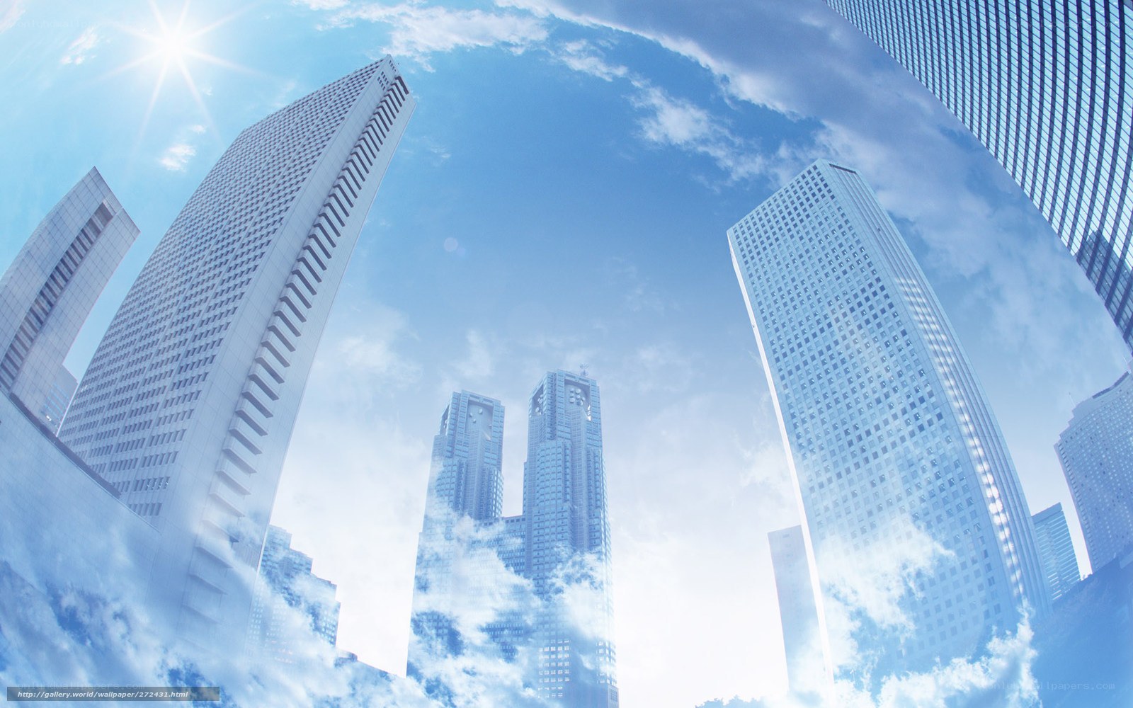 Skyscrapers under blue sky