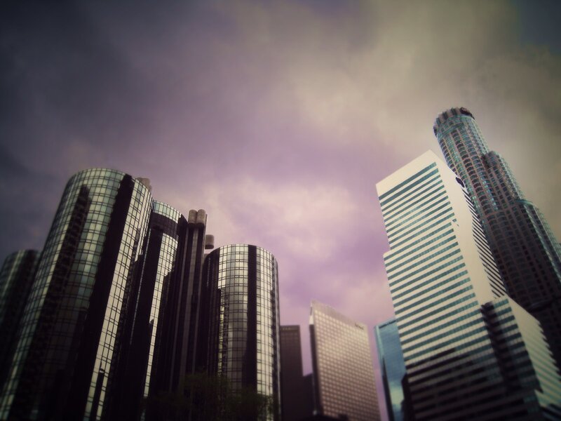 skyscrapers under cloudy sky