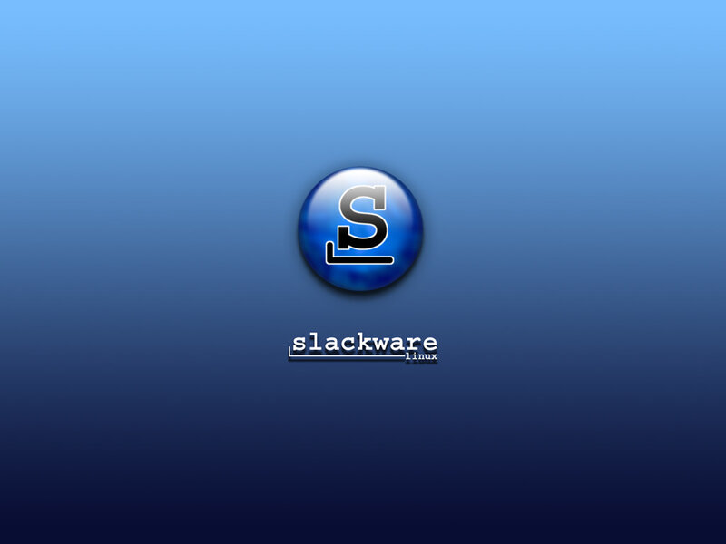 Slackware Linux Logo — Blue, Minimalist, Digital Art