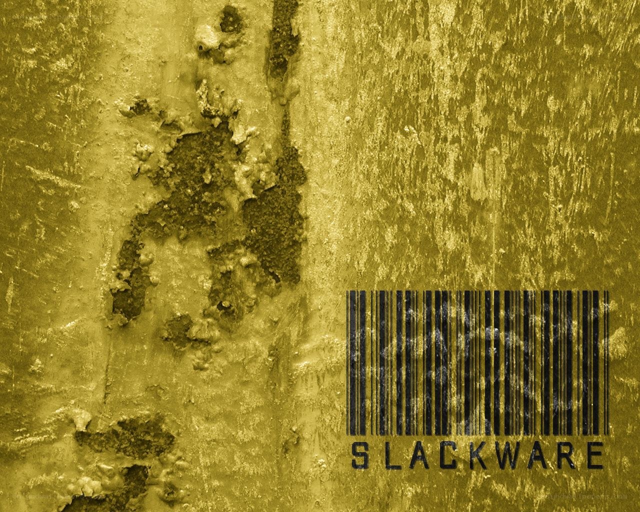 Slackware logo on textured background