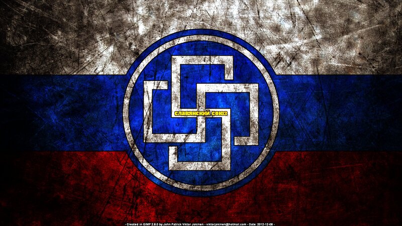 Slavic Union symbol on flag