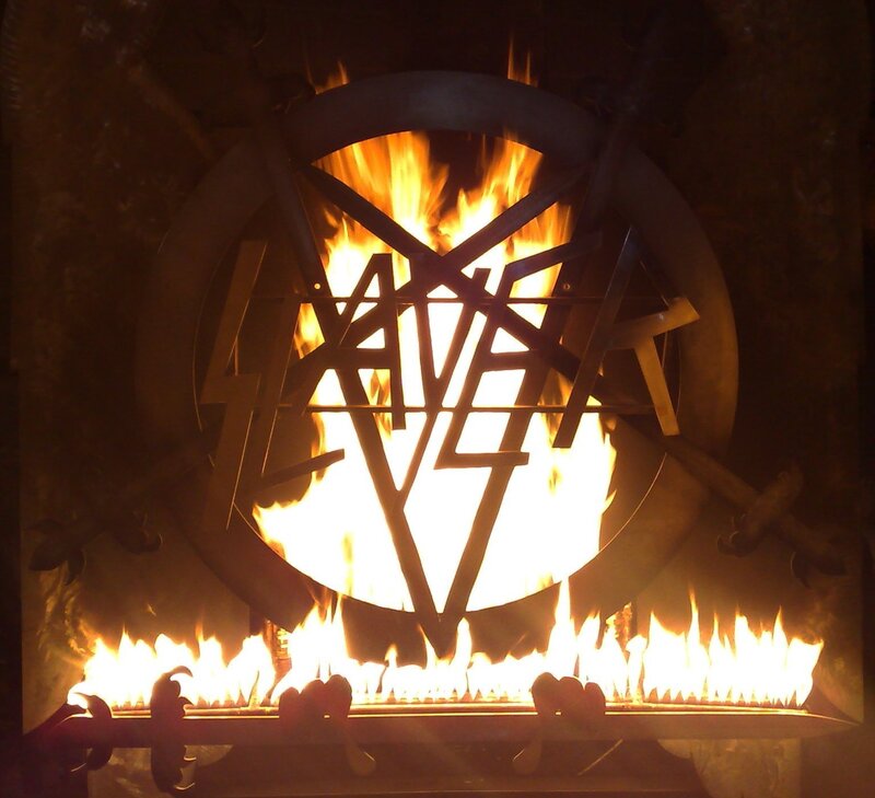 Slayer Band Logo in Fire