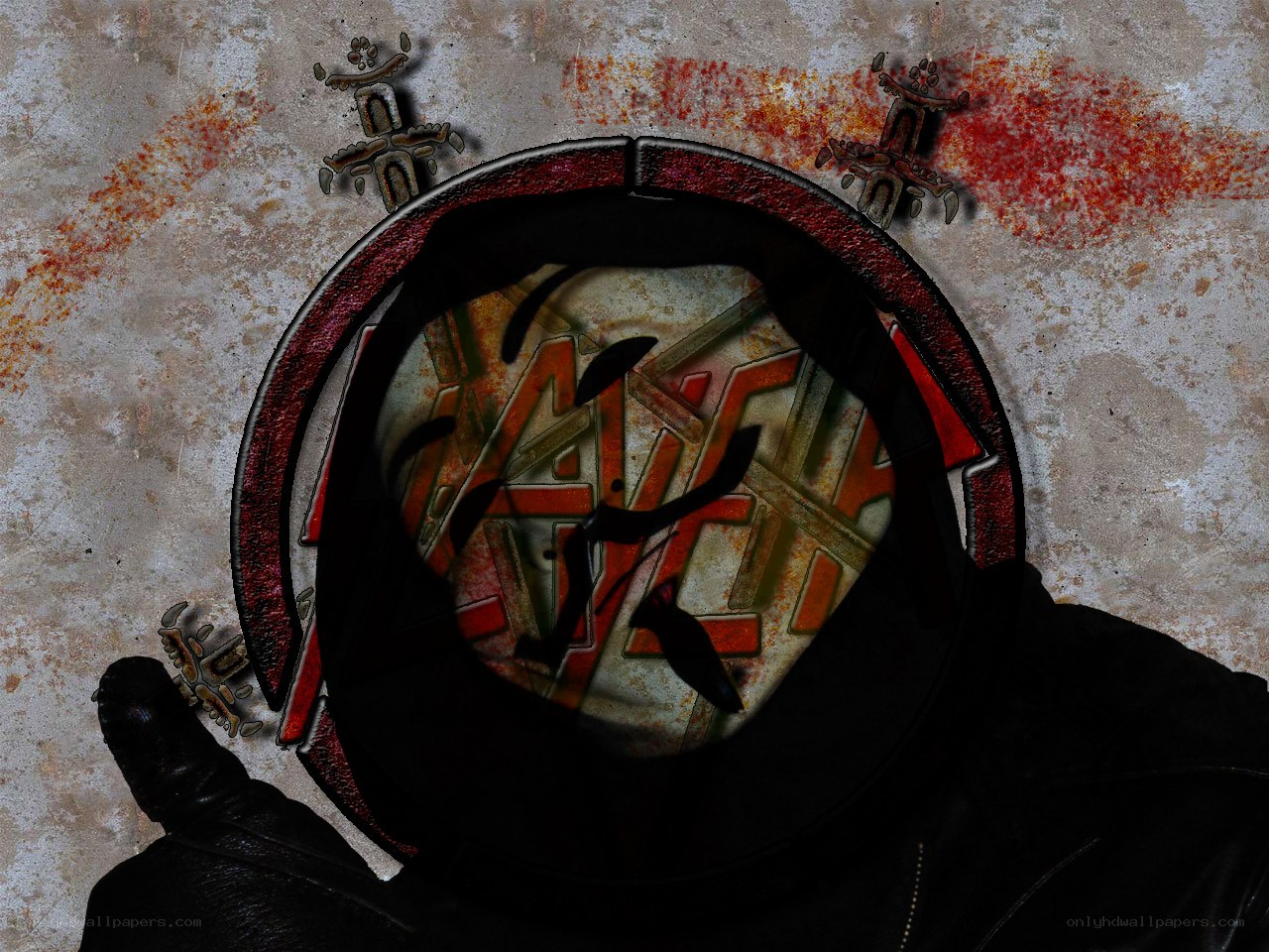 Slayer band logo with red circle