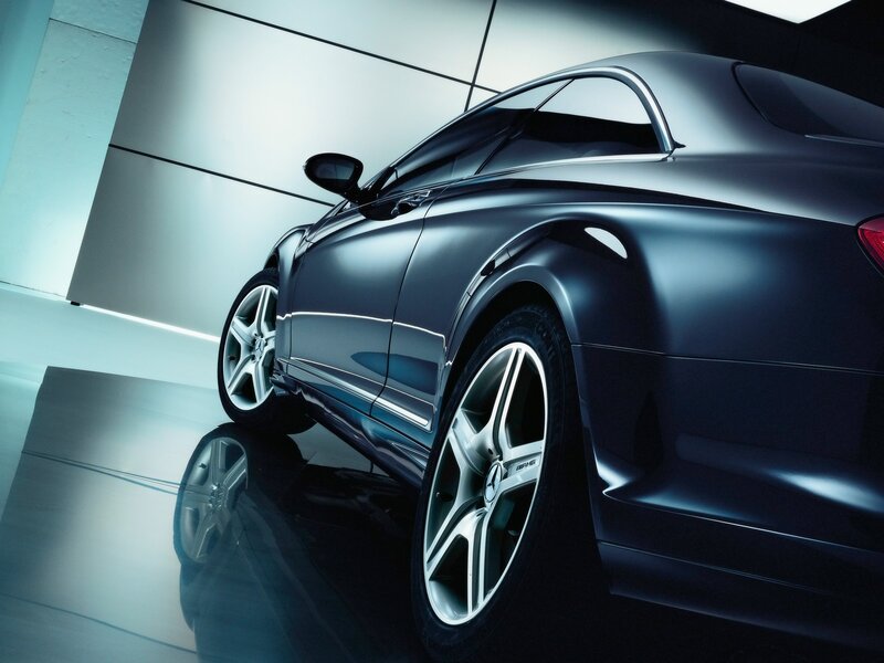 Sleek black Mercedes-Benz coupe