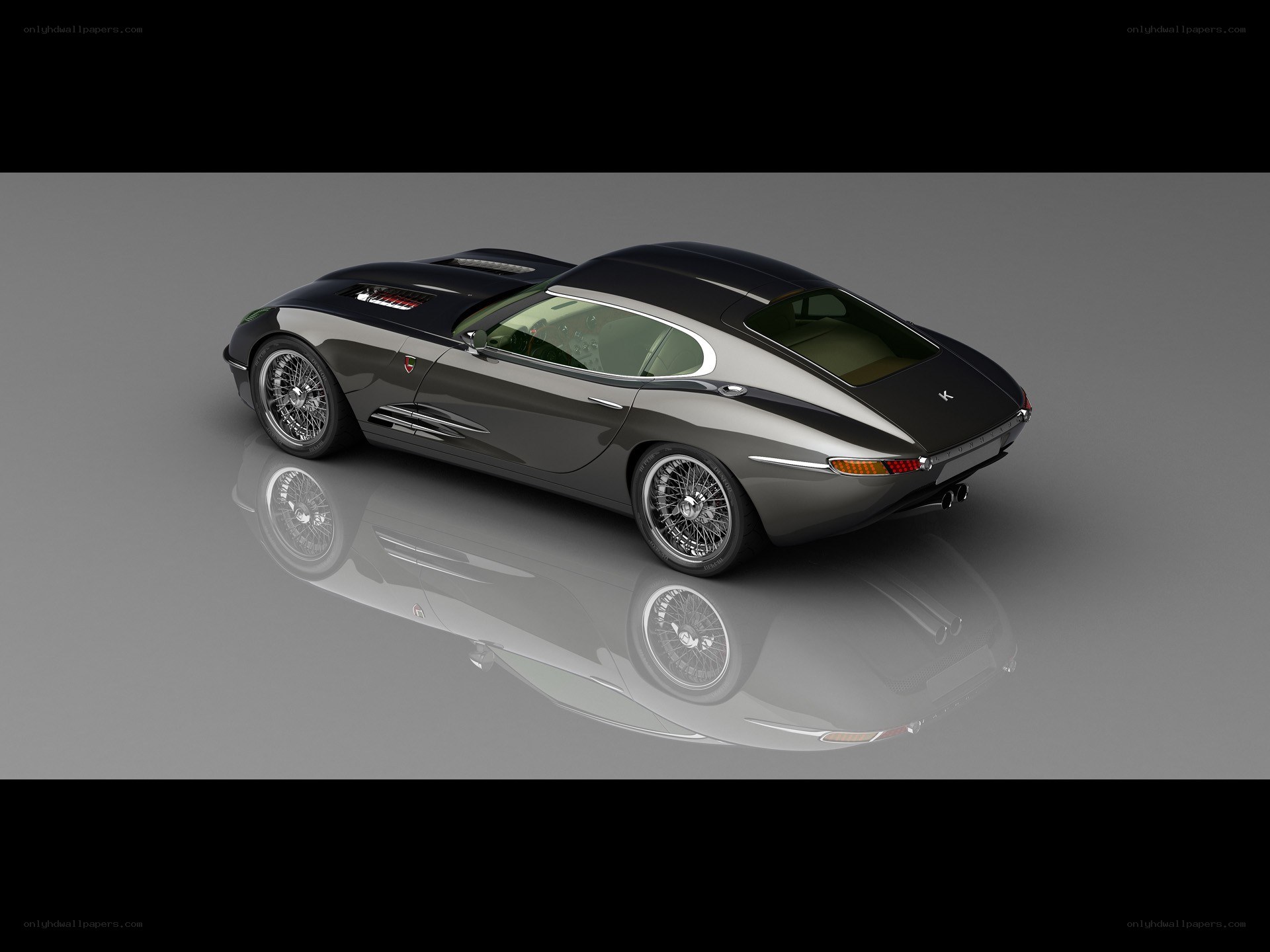 sleek black sports car