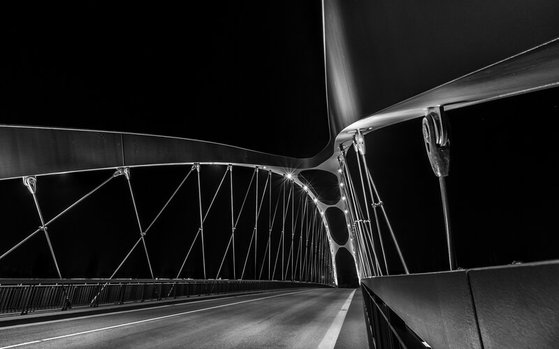 Sleek Cable-stayed Bridge