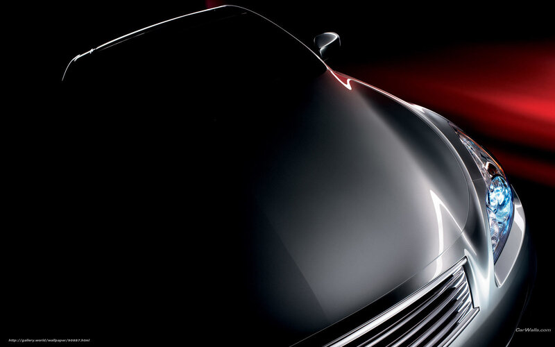 sleek car front view
