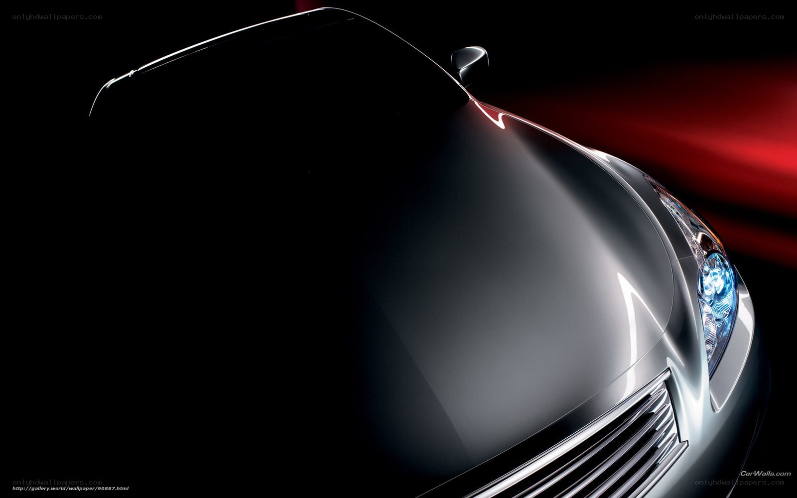 sleek car front view