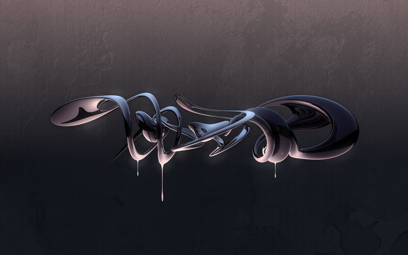 Sleek metallic abstract sculpture
