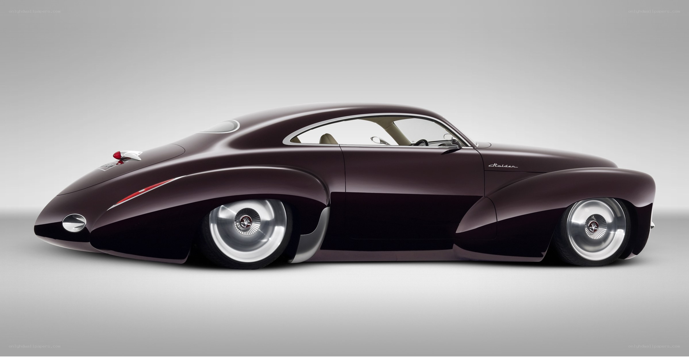 sleek purple concept car