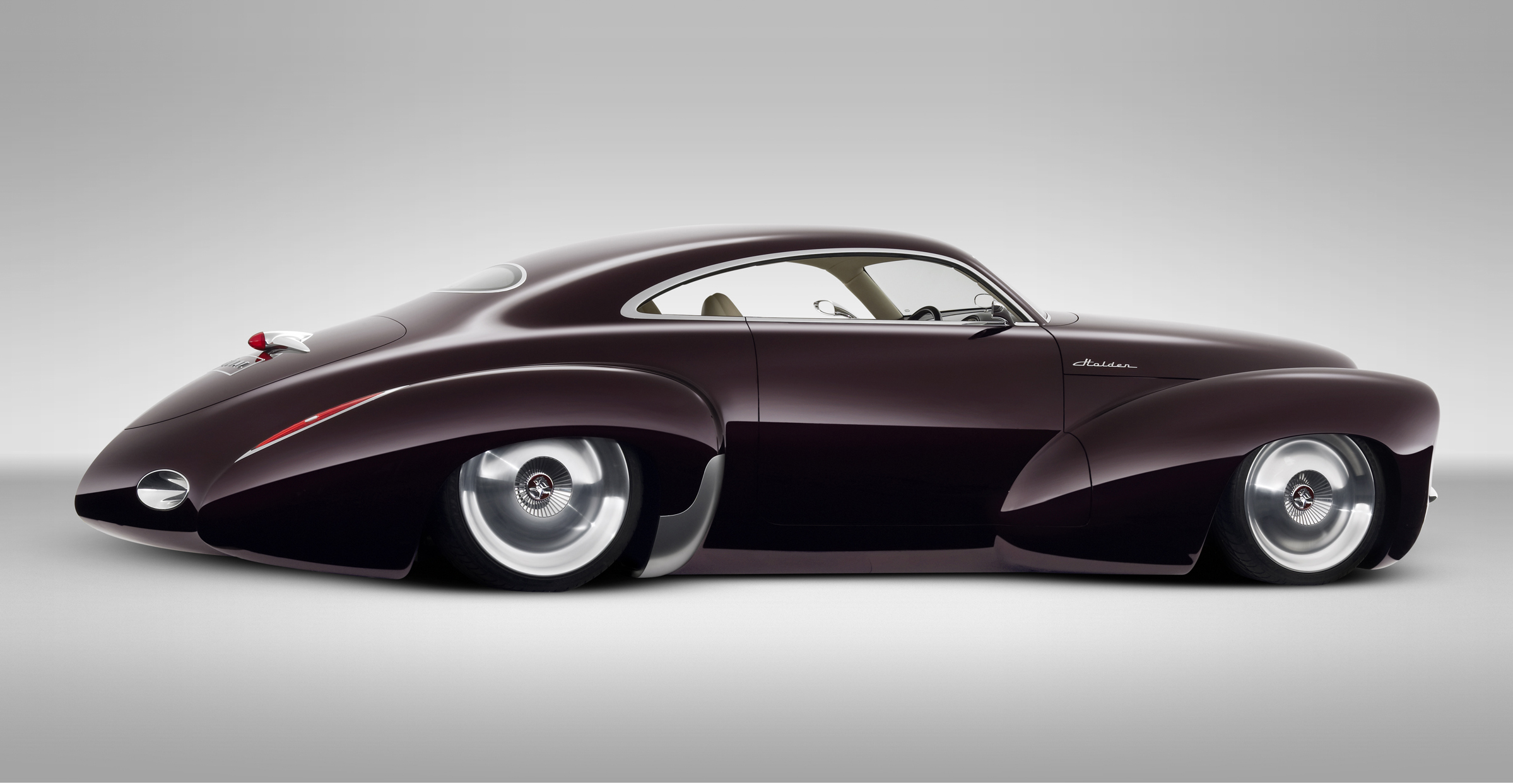sleek purple concept car