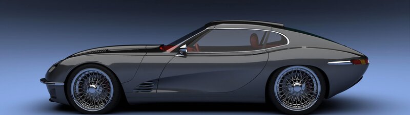 sleek silver sports car