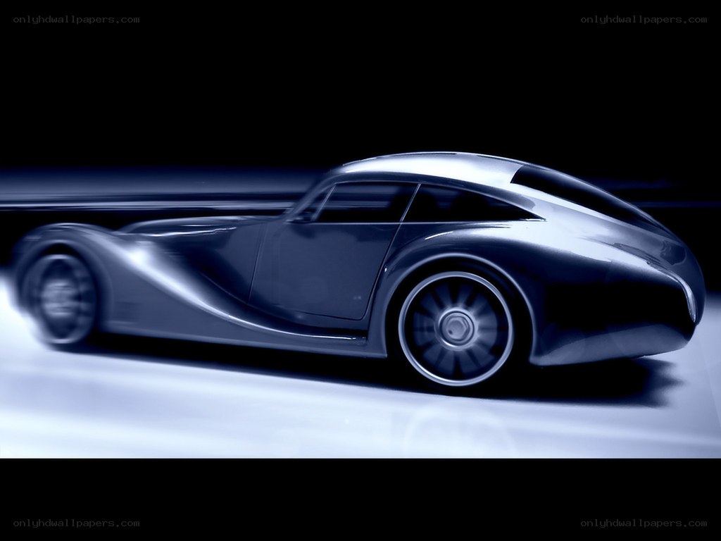 sleek silver sports car