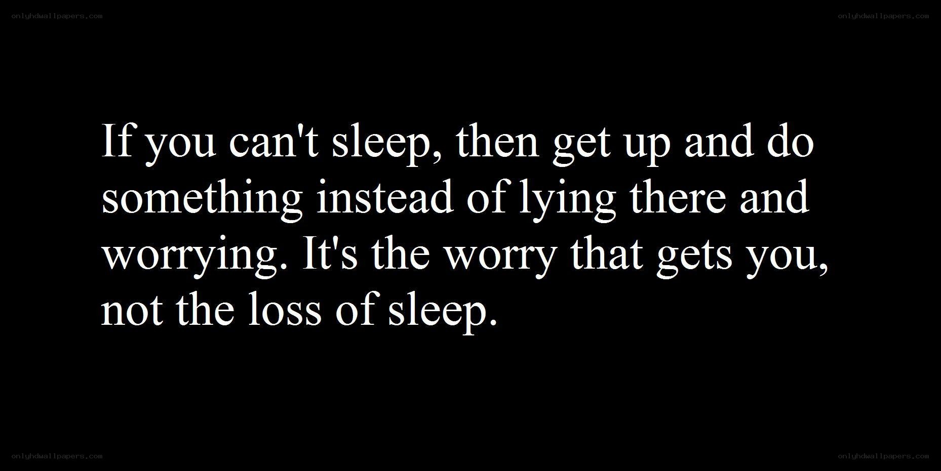 sleep advice quote