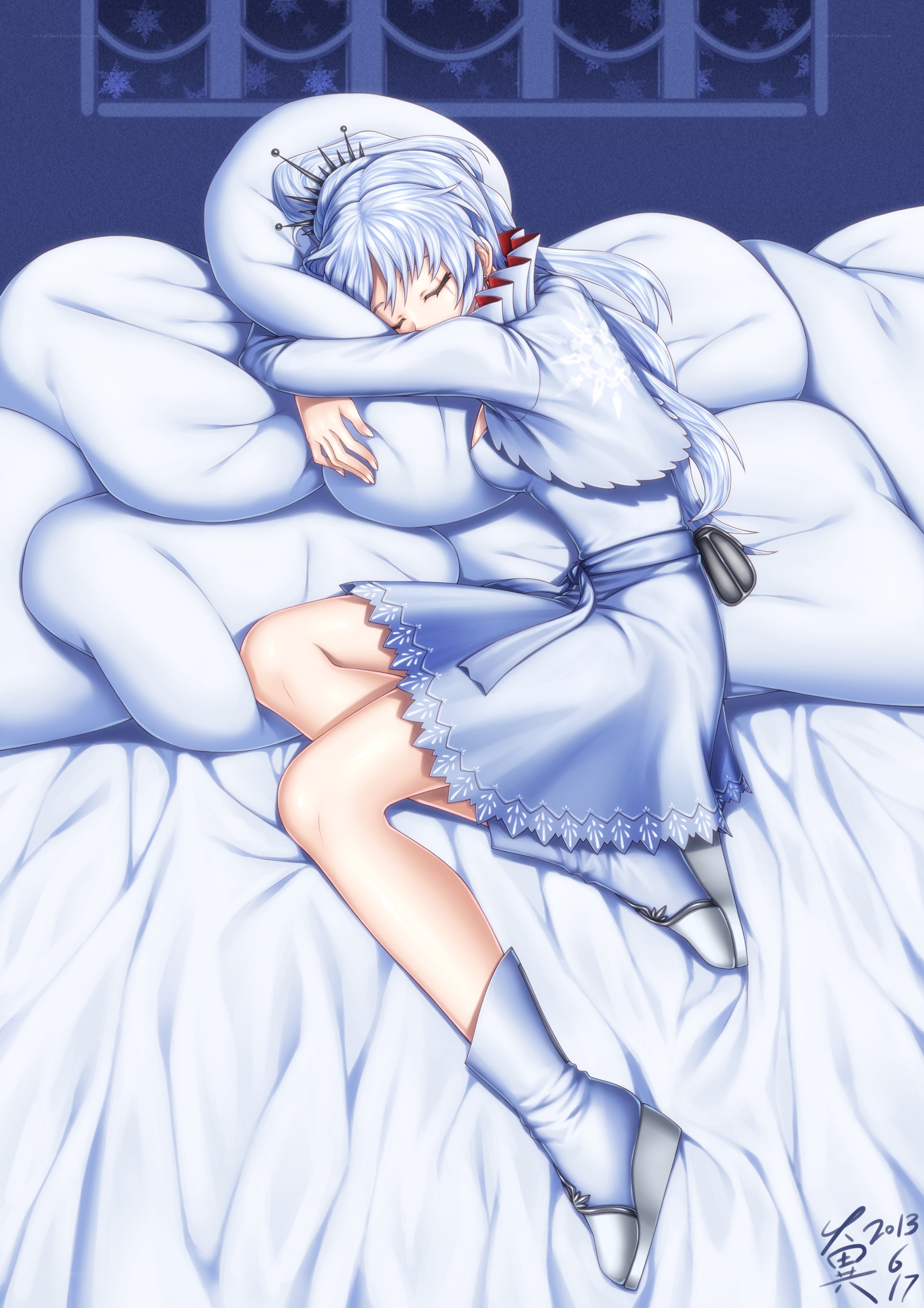 Sleeping anime girl