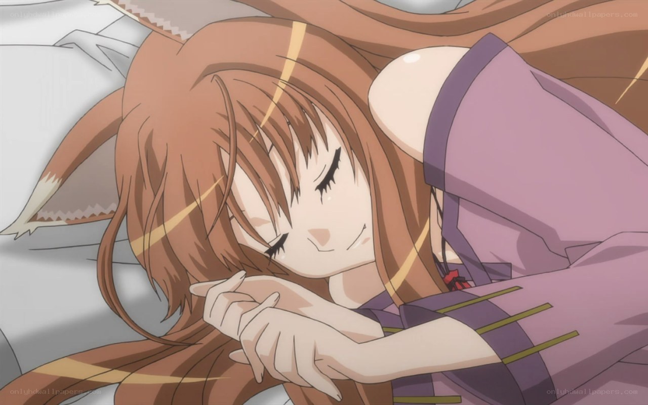 sleeping anime girl
