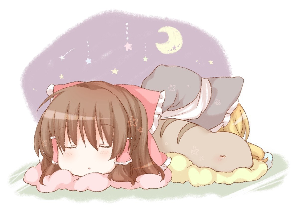 Sleeping anime girls