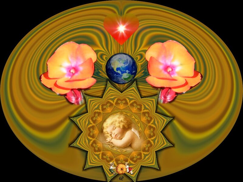 Sleeping Baby Angel — Yellow