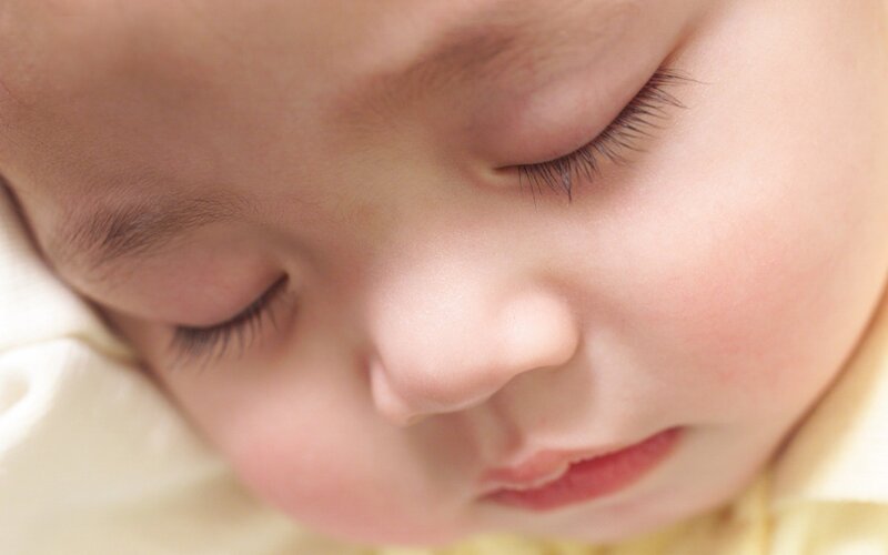 Sleeping Baby Face — Pink, Peaceful