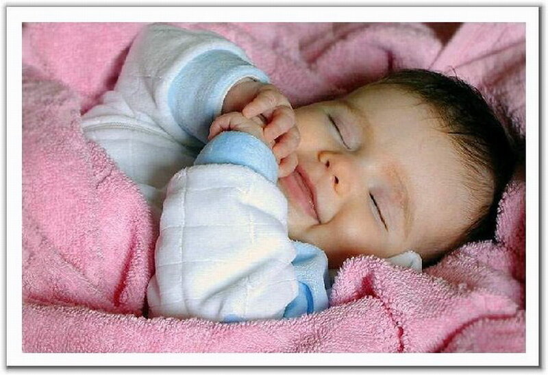 Sleeping Baby in Blanket — Pink