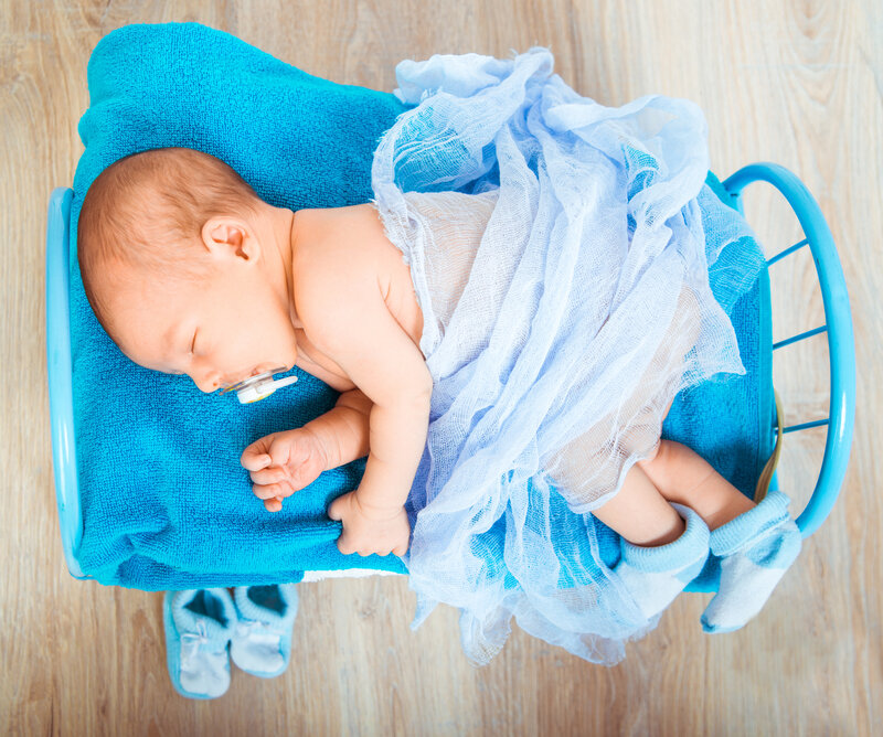 Sleeping Baby in Crib