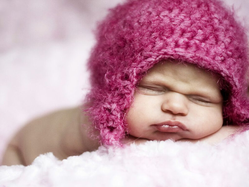 Sleeping Baby in Hat