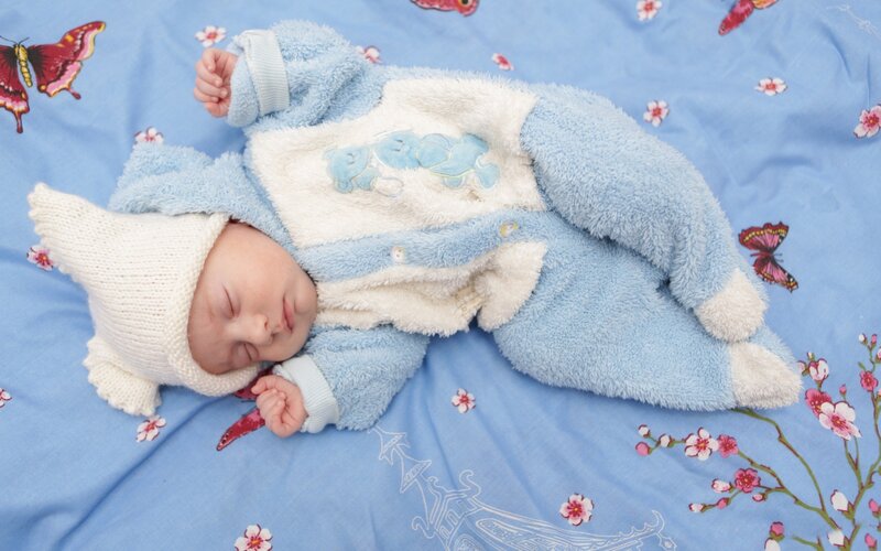 Sleeping Baby in Onesie