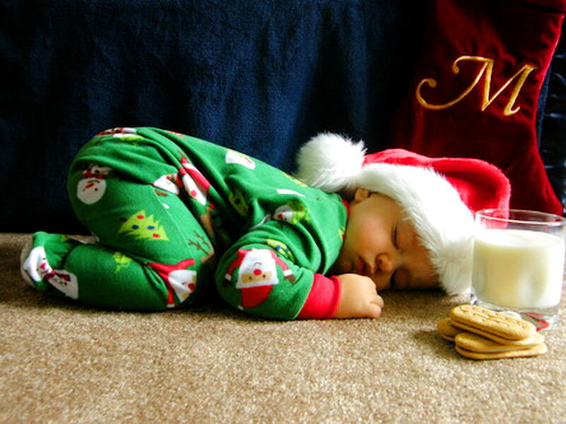 Sleeping Baby in Pajamas