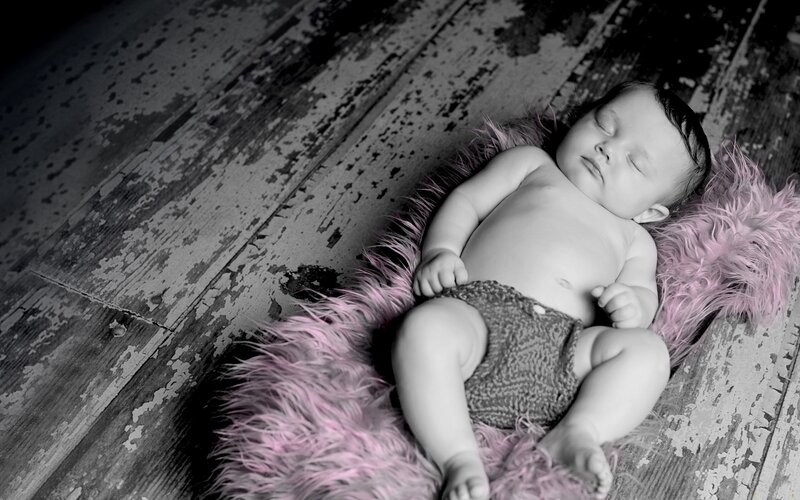 Sleeping Baby on Rug