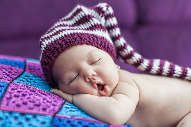 Sleeping Baby — Purple