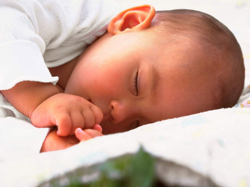Sleeping Baby — White, Peaceful