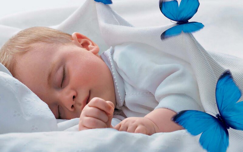 Sleeping Baby — White, Serene, Photograph